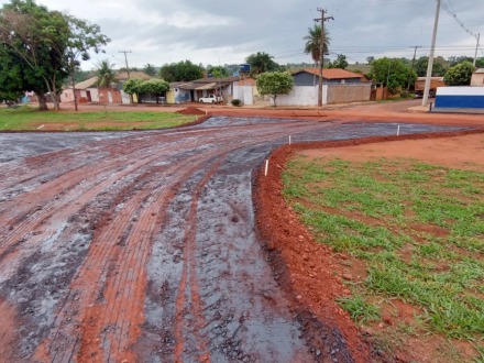 Prefeitura realizou imprimação nos acessos à rodovia MS 240 no Jardim Karina