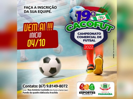 Vem aí o 19º Cacofut 2022