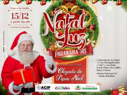 Cultura divulga programação de Final de Ano que abrirá com a Chegada do Papai Noel
