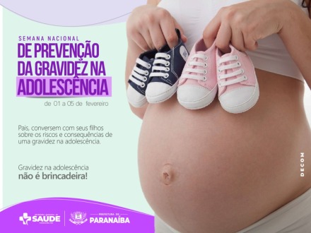 Semana Nacional de Prevenção da Gravidez na Adolescência começa nesta terça-feira
