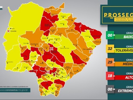 Registro de casos de Covid-19 sobe e Paranaíba volta para a Bandeira Vermelha