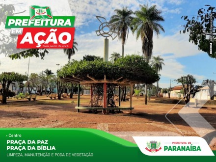 Governo Municipal realizou manutenção na Praça da Paz