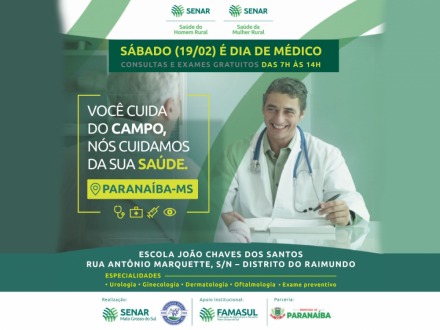 SENAR atenderá Mulher e Homem do campo com mais de 200 consultas em parceria com a Saúde no Raimundo 