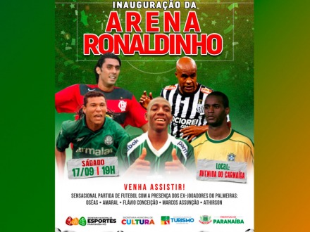 Paranaíba inaugura Arena Ronaldinho 