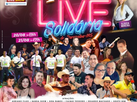1ª Live Solidária terá 16 apresentações e arrecadação de fraldas geriátricas para o Lar Santo Agostinho
