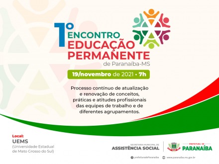 Prefeitura realizará 1º Encontro de Educação Permanente do SUAS