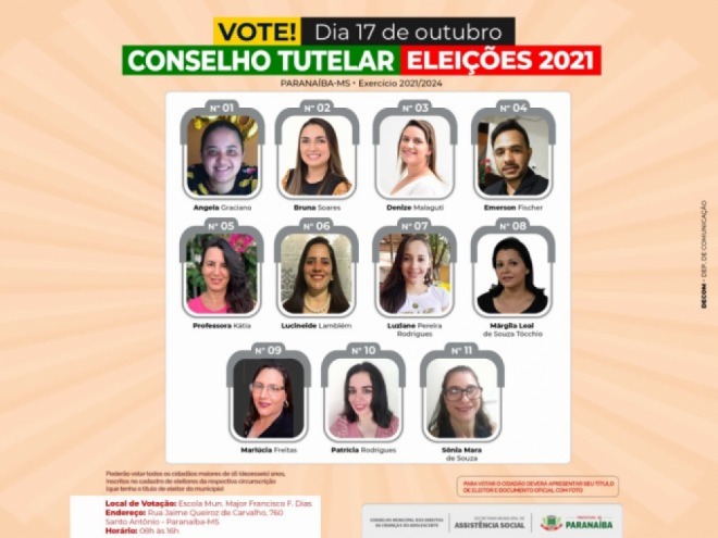 Eleição para o Conselho Tutelar é neste domingo