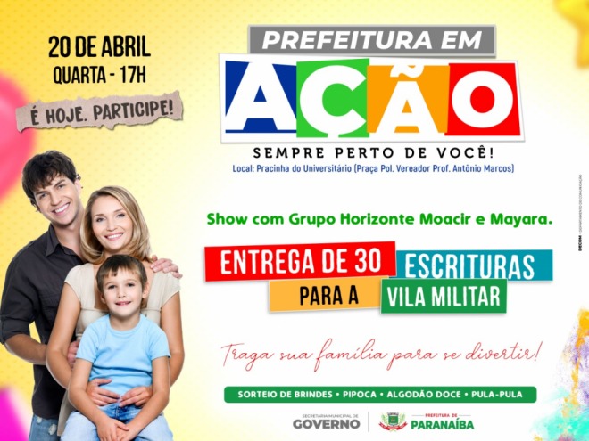 Prefeitura entregará hoje 30 escrituras para moradores da Vila Militar
