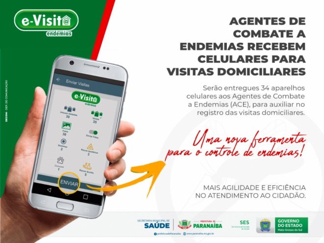 Agentes de Combate a Endemias recebem celulares para visitas domiciliares
