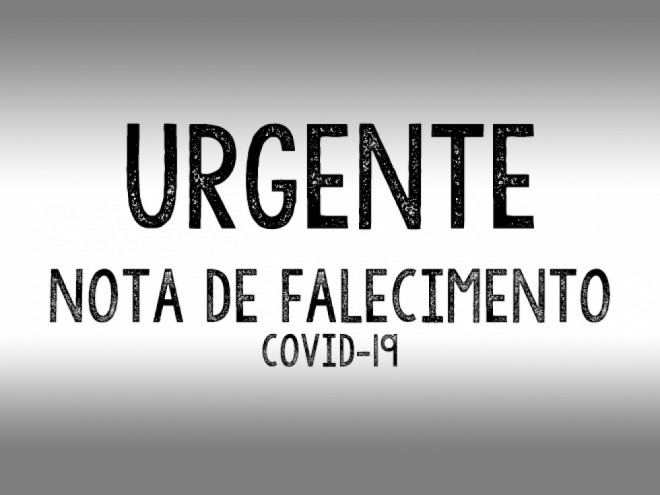 Nota de falecimento por COVID-19