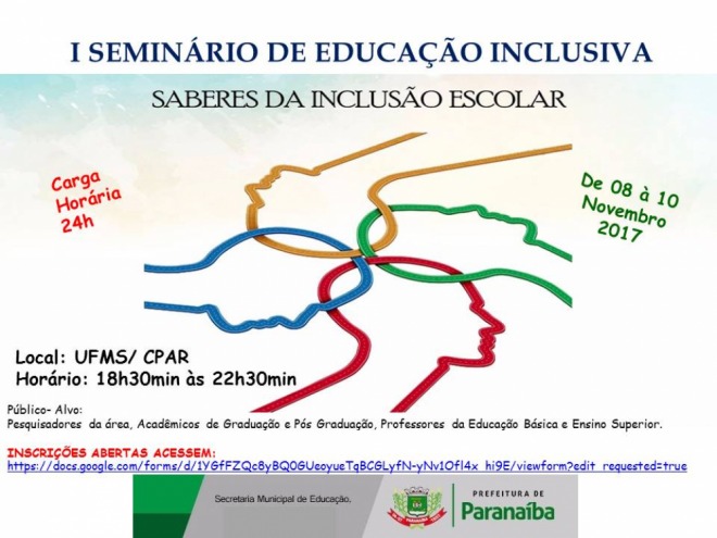 I Semin�rio de Educa��o Inclusiva em Parana�ba