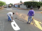 Prefeitura revitaliza sinaliza��o de vias p�blicas 